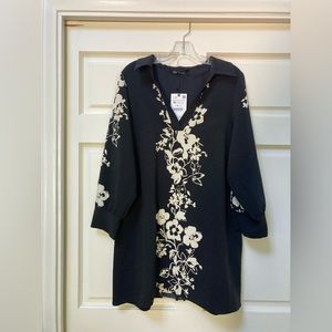 Zara black long sleeve dress